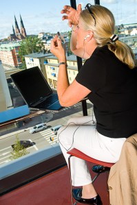 En webbtant på jobbet