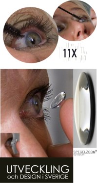 Spegelzoom är bra vid insättning av linser!