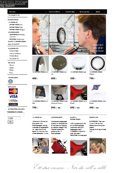spegelzoom webshop startsida form 11-01