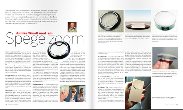 Uppslaget, sid 136-137 med Annika Winell i FöretagsExtra 